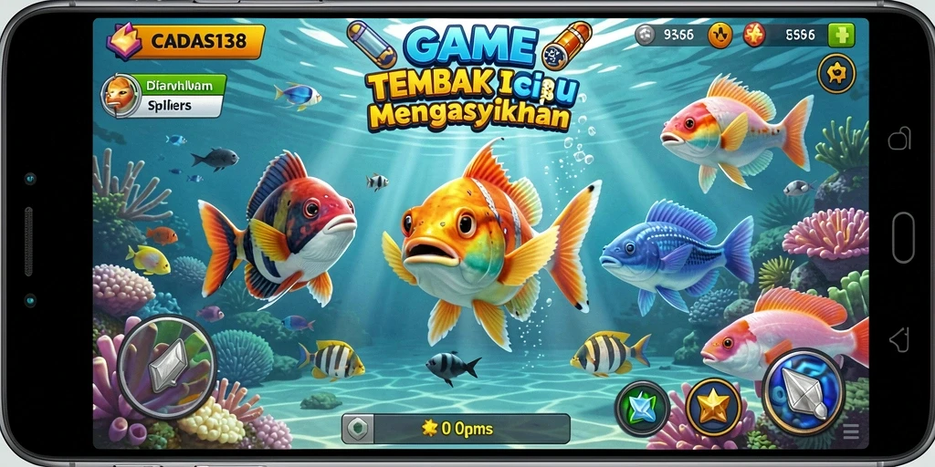 Screenshot utama CADAS138 menampilkan aksi seru Tembak Ikan dengan grafis menawan.