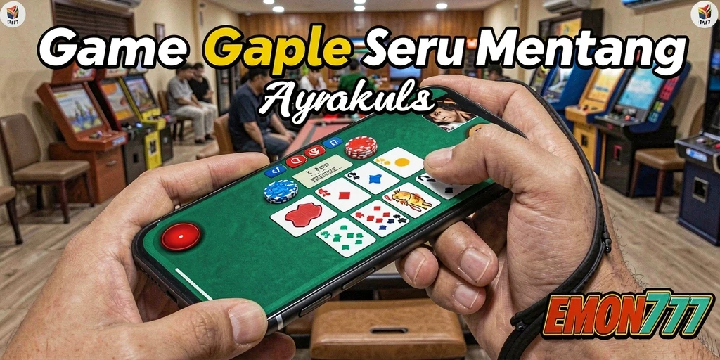 Tampilan gameplay seru permainan Gaple EMON777.
