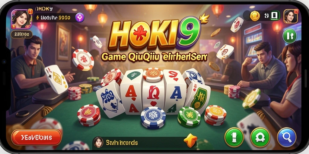 Tampilan gameplay QiuQiu dalam HOKI9 yang seru dan interaktif.