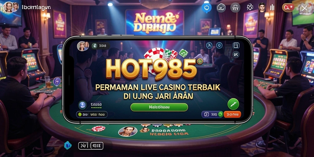 Tampilan gameplay mendebarkan dari aplikasi Live Casino HOT985.