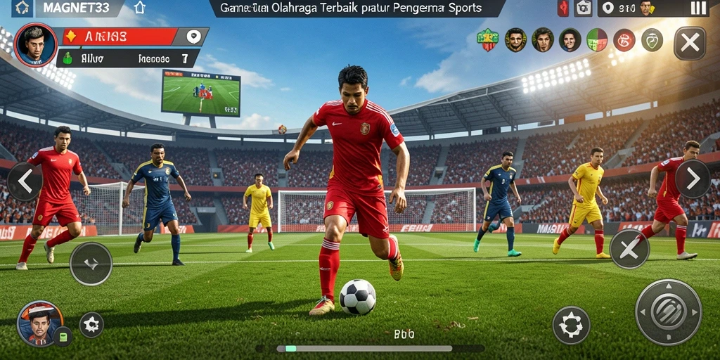 Tangkapan layar gameplay MAGNET33 menampilkan aksi seru dalam olahraga.