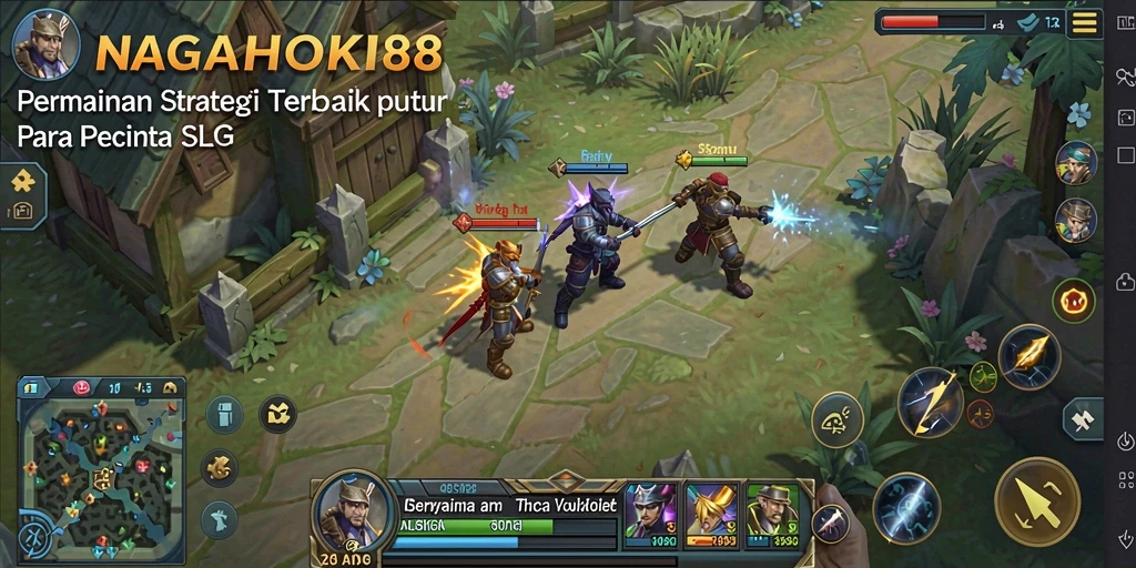 Tampilan gameplay NAGAHOKI88 dengan aksi pertempuran strategis.
