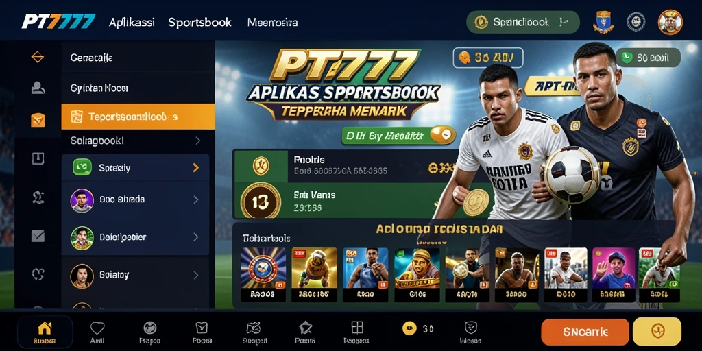 Tampilan menarik dari aplikasi PT777 dengan berbagai opsi taruhan olahraga.