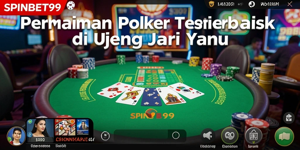 Tampilan exciting gameplay Poker di SPINBET99.