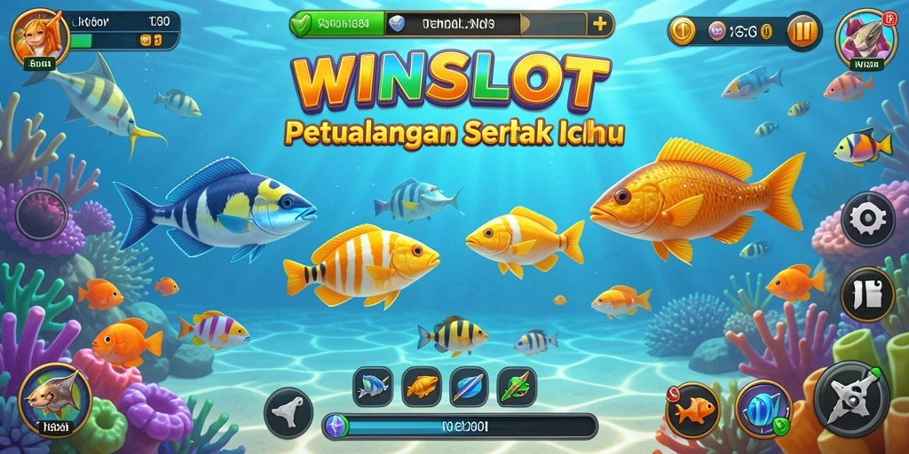 Tampilan gameplay WINSLOT dengan aksi Tembak Ikan yang seru.